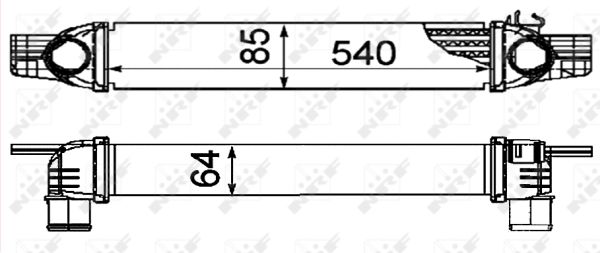 Intercooler radiateur de turbo