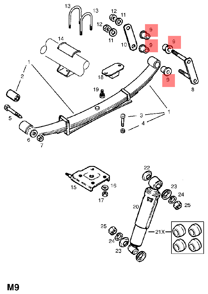 Silent block Lame Ressort TFR TFS