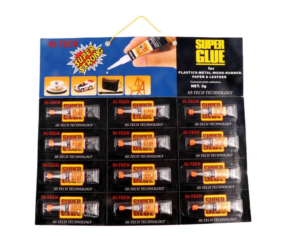 Super Glue Noire 3g Tube Colle Plastics-Metal-Wood-PAper