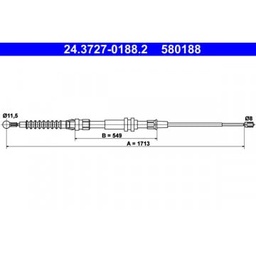 [as7034] Cable de Frein vw CADDY 3